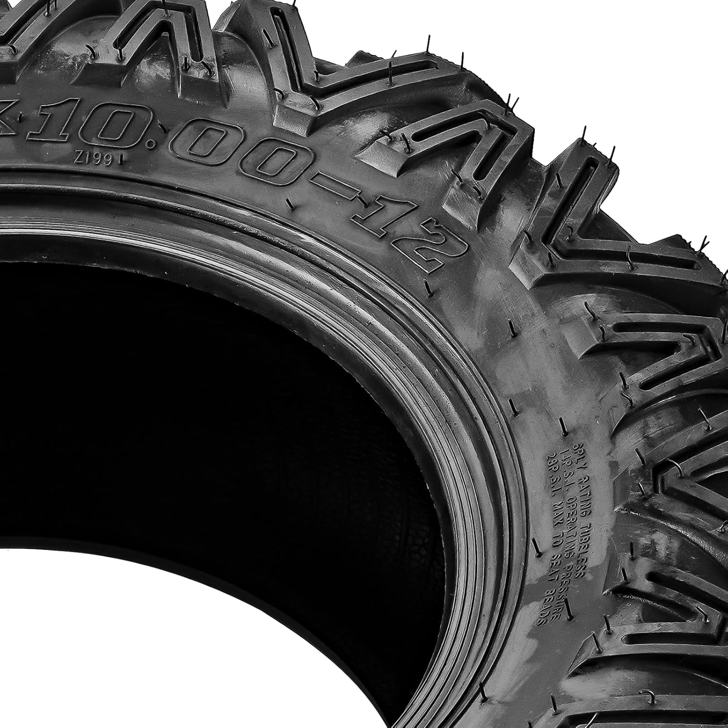 Torchbeam 25x10x12 ATV UTV Tire All-Terrain Off-Road, 6 PR 25x10-12 ATV Tires, Z-199-1 Mud Sand Trial Tire, Set of 2