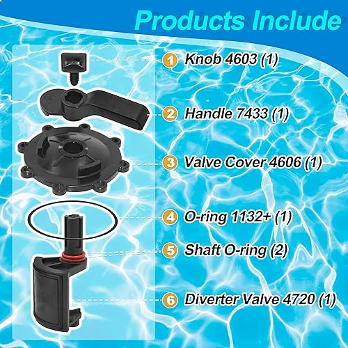 Miniatura 3 de Kit completo de reconstrucción de válvula de piscina de 2 puertos/3 puertos compatible con válvula Jandy Neverlube de 2 vías/3 vías solamente.