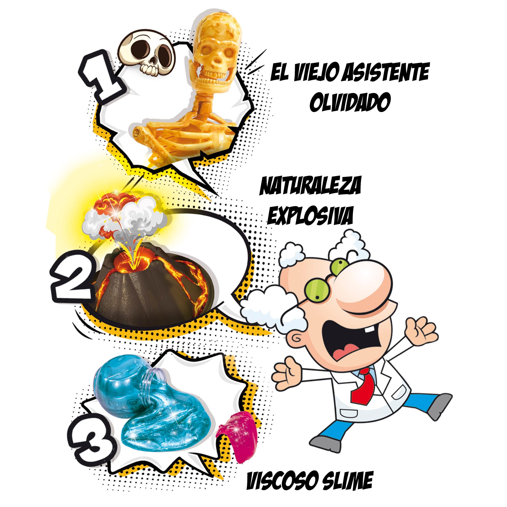 Colorbaby Lisciani - Crazy Science, Laboratorio Scientifico Pazzo, Esperimenti con Slime, Vulcano, Sabbie mobili, Neve Artificiale, Esplosioni, Giocattolo Educativo, Scienza domestica, 8 anni, 47637