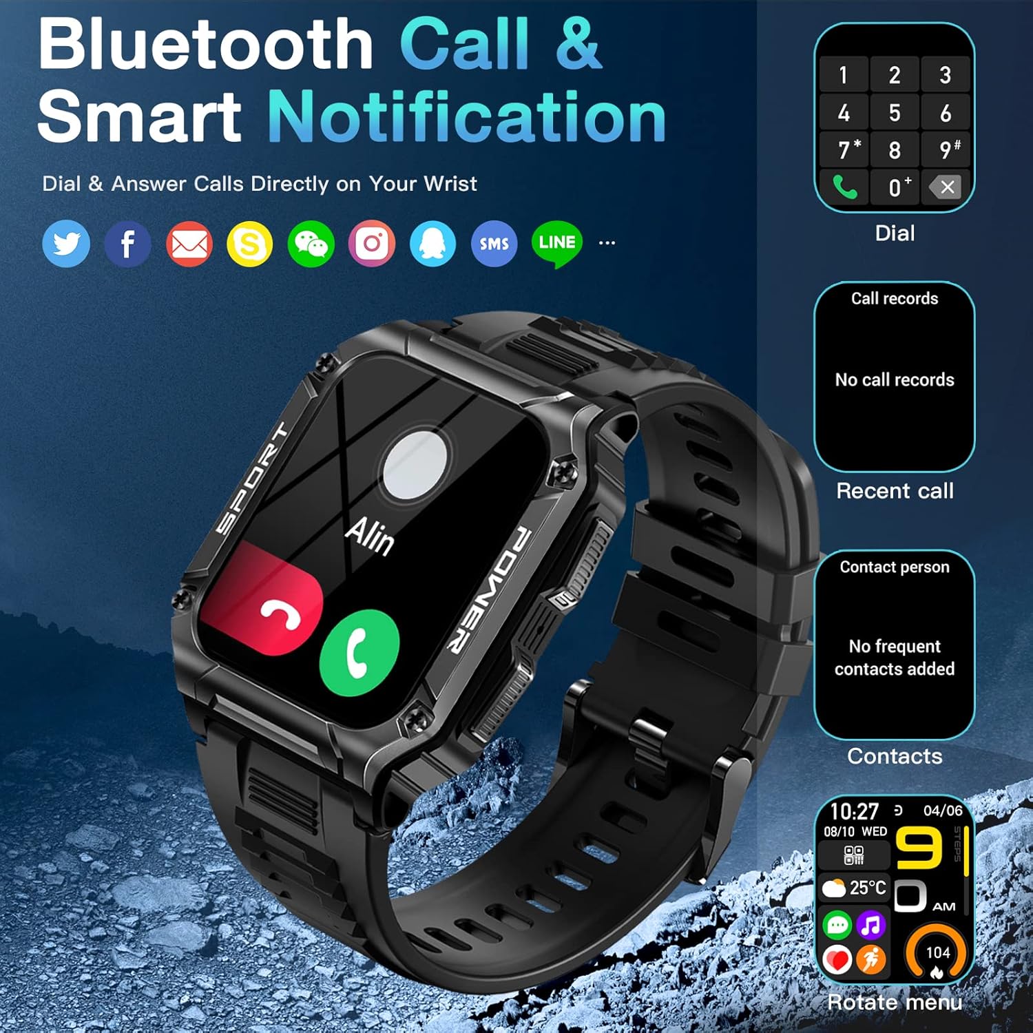 AVUMDA Smartwatch Uomo Chiamata,1.95 HD Orologio Smart Watch con 100 Modalità Sport Contapassi,Cardiofrequenzimetro Sonno,Notifiche Messaggi,Impermeabilità Orologio Fitness Tracker per Android iOS AVUMDA Smartwatch Uomo Chiamata,1.95 HD Orologio Smart Watch con 100 Modalità Sport Contapassi,Cardiofrequenzimetro Sonno,Notifiche Messaggi,Impermeabilità Orologio Fitness Tracker per Android iOS