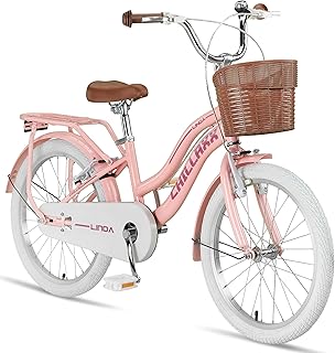 Chillaxx Bike Linda Premium Kinder City Bike in 20 Zoll - Fahrrad für Mädchen, Jungen, Hollandfahrrad Citybike Kinderfahrrad, geeignet für 6,7, 8, 9, 10, 11 Jahre