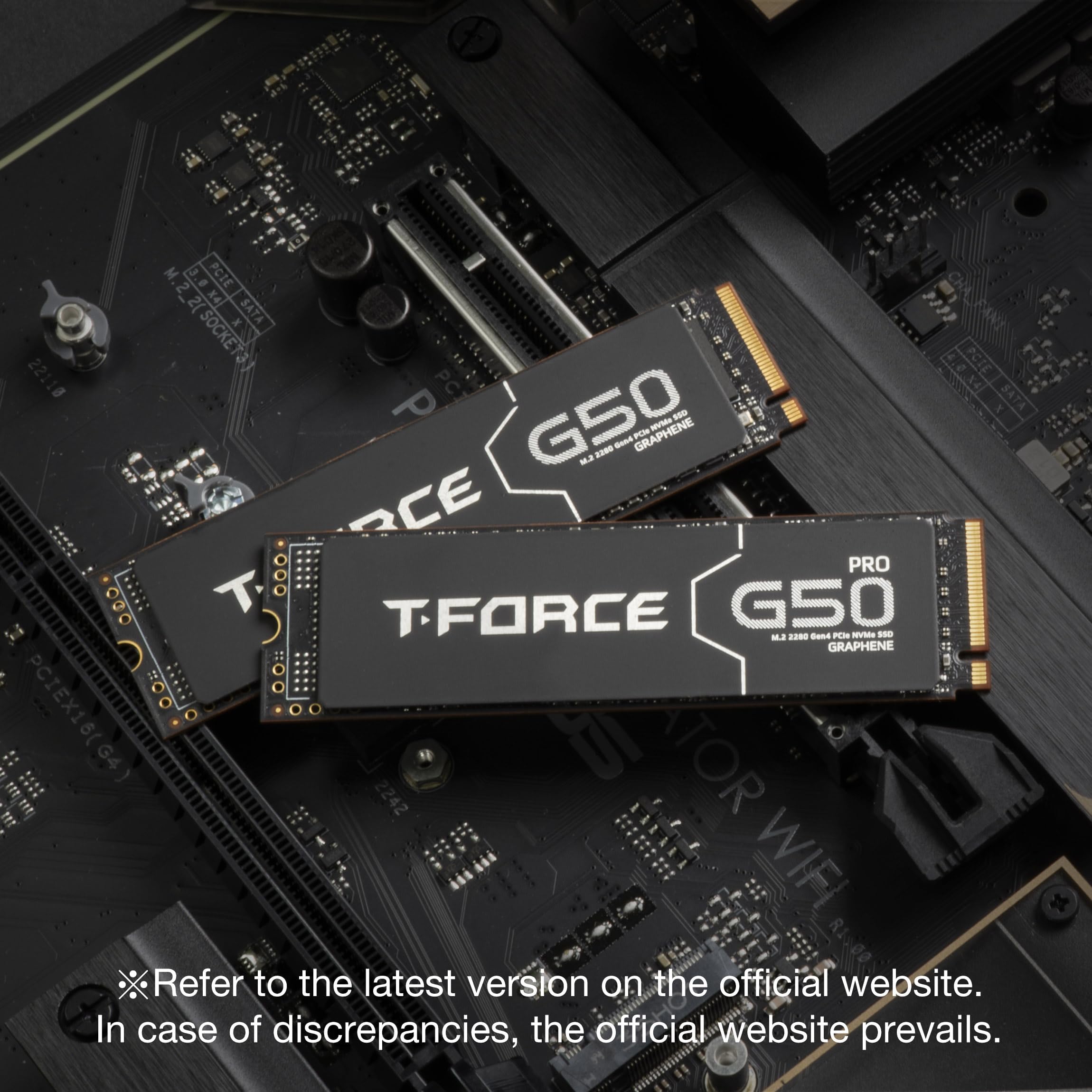 TEAMGROUP T-Force G50 2TB PCIe Gen4x4 NVMe M.2 2280 Gaming SSD, jusqu'à 5000 Mo/s, 3D TLC NAND, cache SLC, dissipateur de chaleur graphène, compatible PS5, disque SSD interne TM8FFE002T0C134 (OEM)