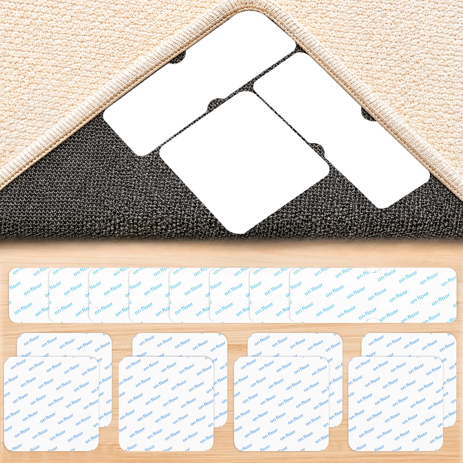 Pinzas para alfombras lavables FIHODONE que evitan deslizamientos en suelos laminados