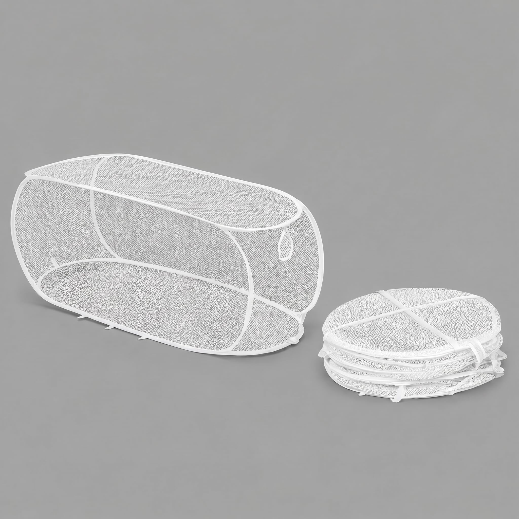 Pop-Up Plant Cage 90ร40ร35cm 2-Pack, Garden Net Cover Vegetables White โ image 1