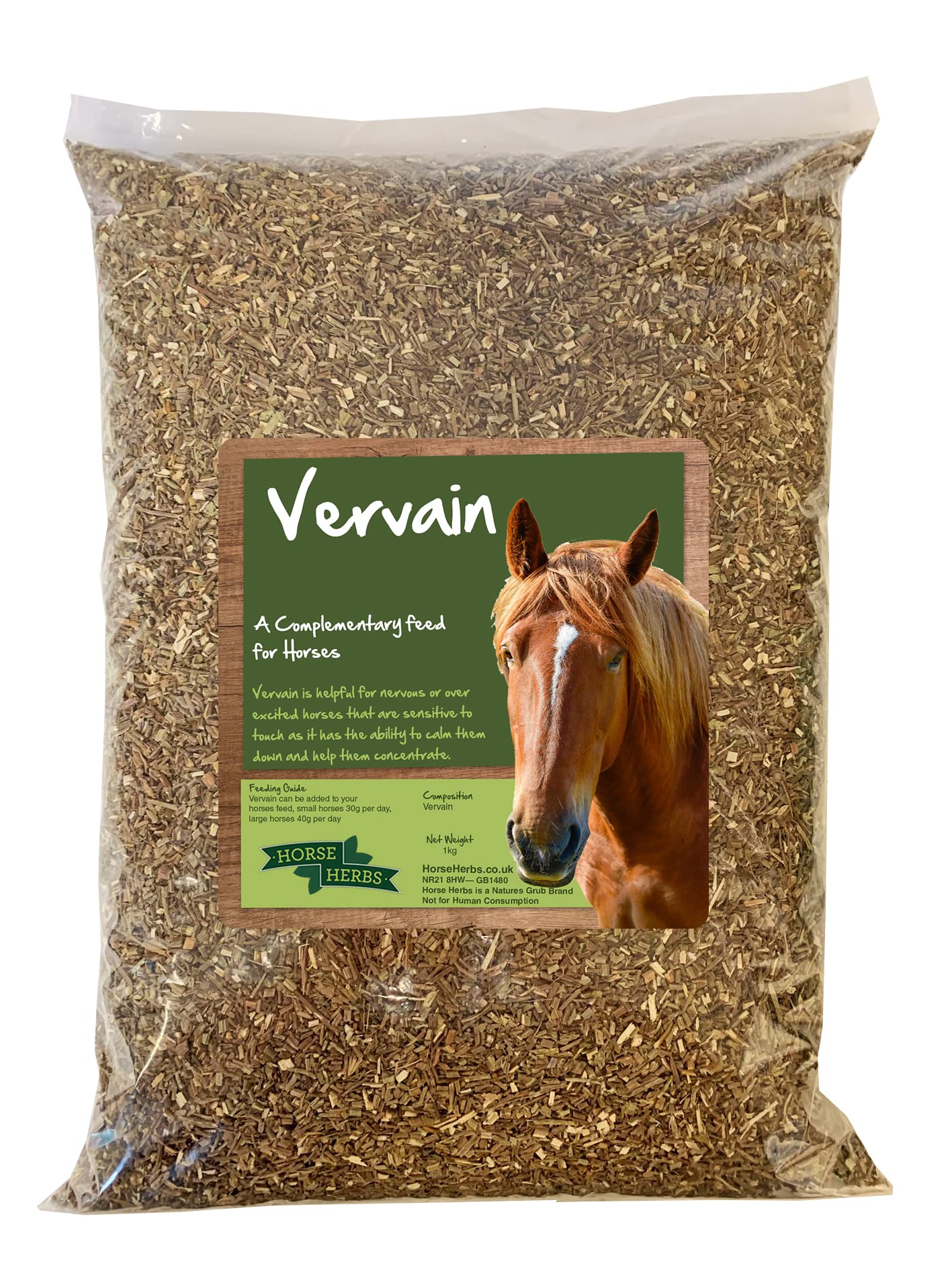 Horse Herbs Vervain 3kg | 100% Natural Calming Supplement for Horses & Ponies, Equine Care