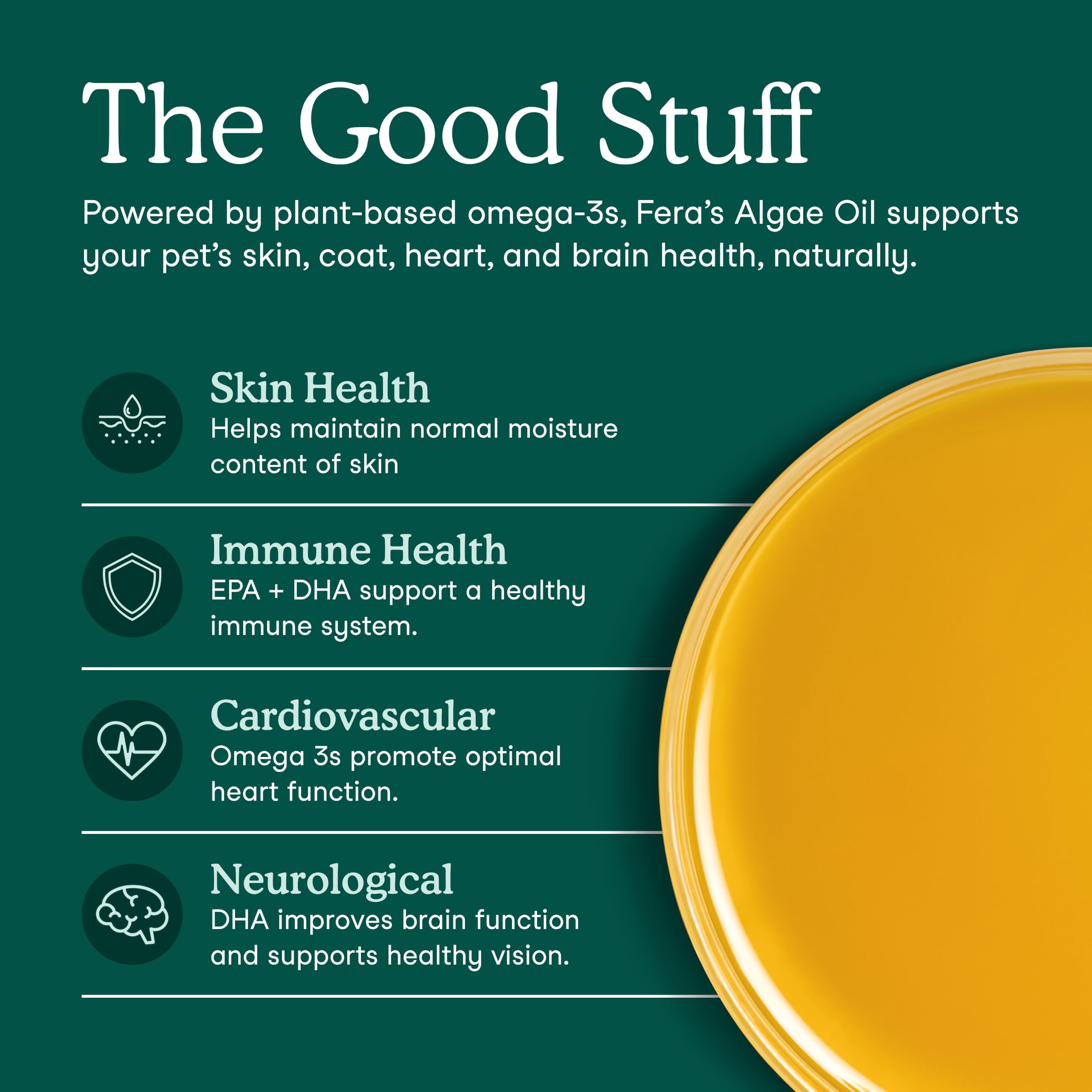 Fera Pets Algae Oil for Dogs & Cats - Vegan Omega 3 Oil, 8 oz — Amazon image 2
