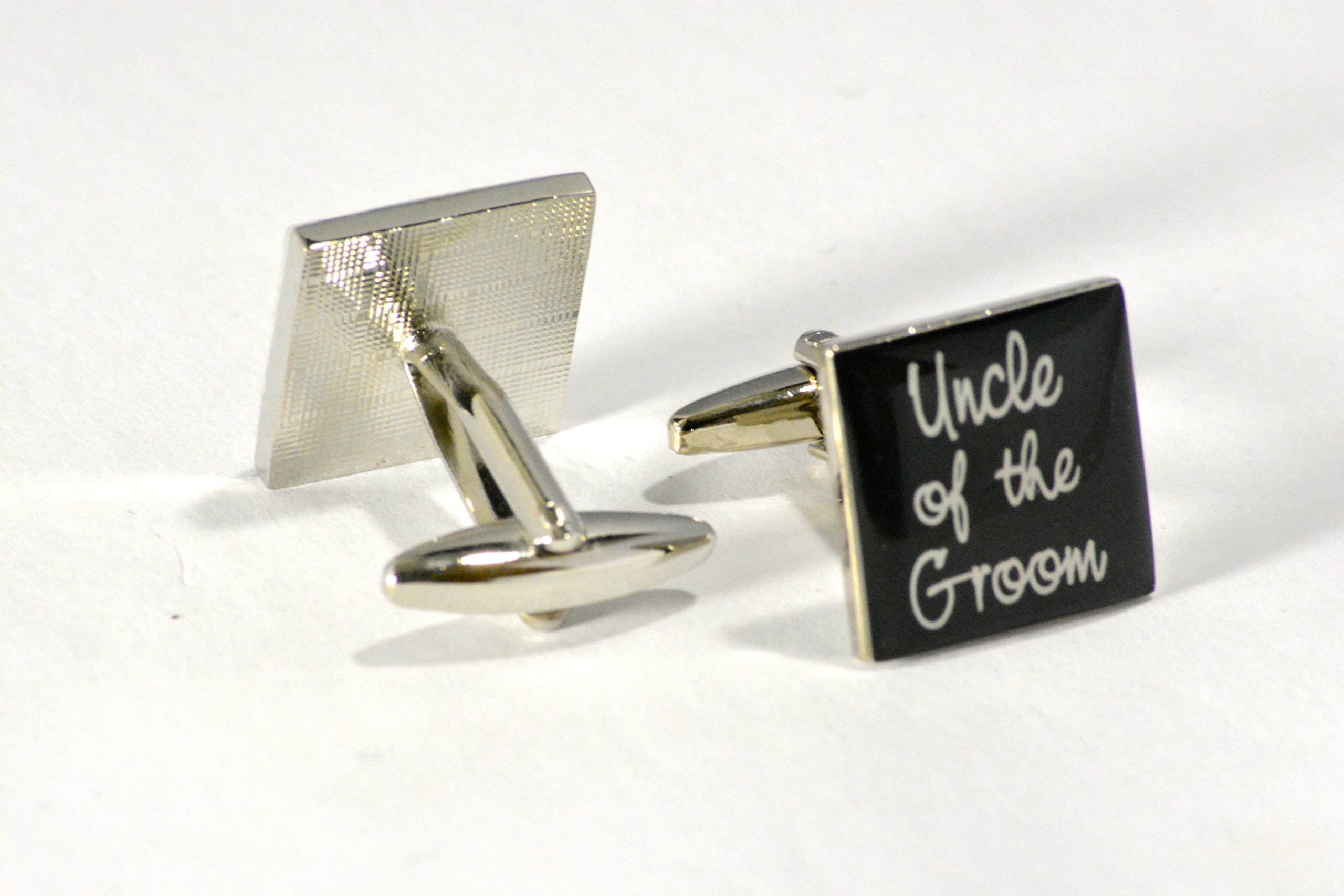 Virens Empourium Men's Cufflinks BLACK SQUARE, Best Man, Groom, Usher, Page Boy and Many More Titles with Gift Pouch with Every Pair of Cuff links (Page Boy)