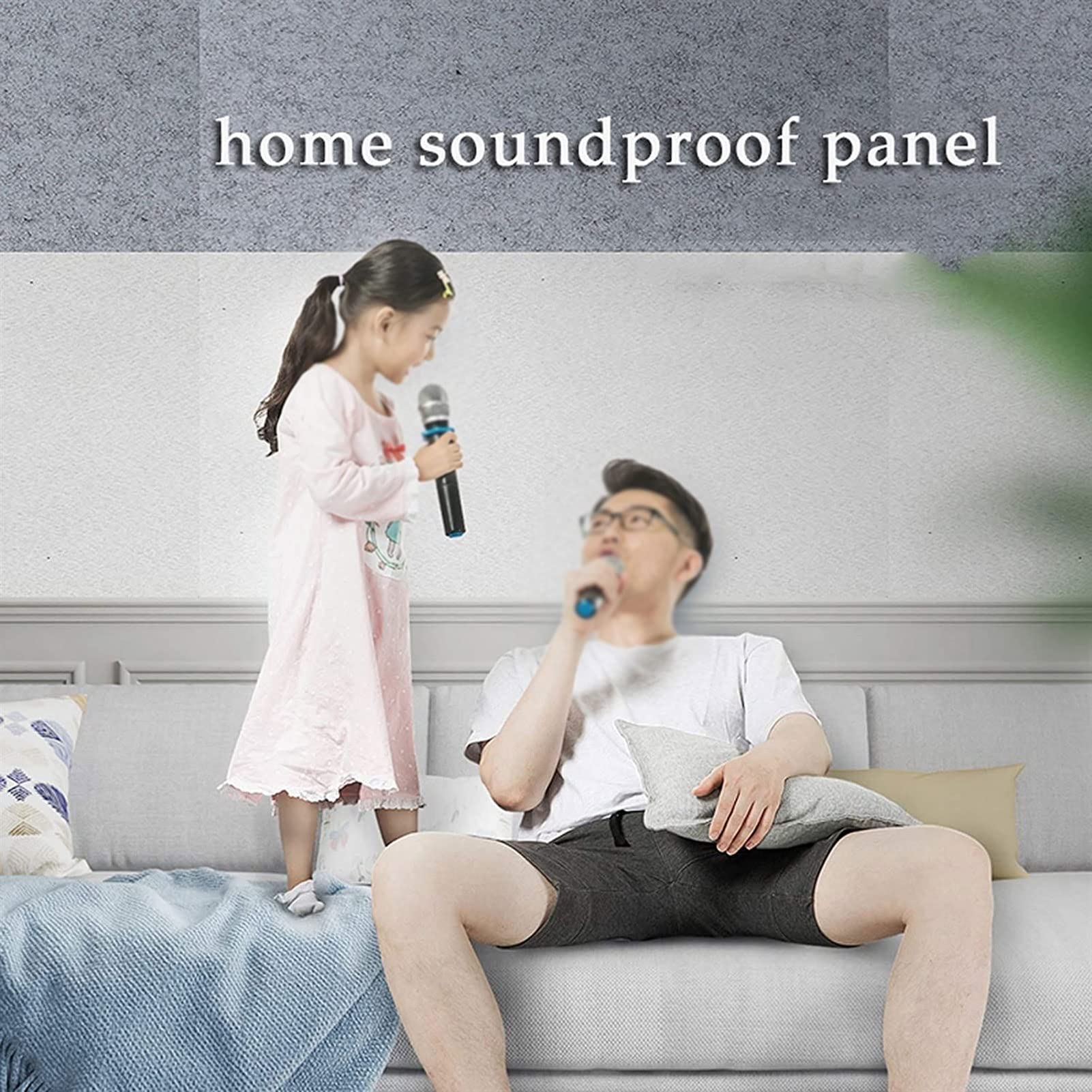 4 Pezzi di Pannelli Fonoassorbenti Isolamento Schiuma Acustico Parete fonoassorbente per Sale, Studi, Uffici, Cinema Decorazione murale e Misure acustiche