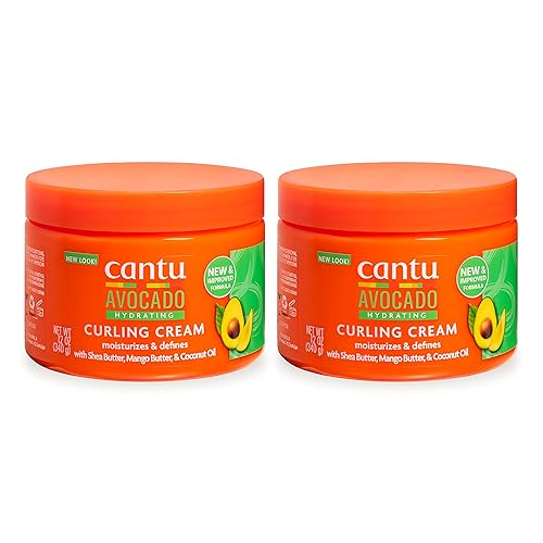 Cantu Crema hidratante para rizar aguacate, 12 onzas (paquete de 2)