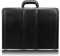 Vista 1 de McKlein COUGHLIN, Maletín de negocios expandible de cuero de 4.5 pulgadas, para computadora y tableta, Maletín para computadora portátil