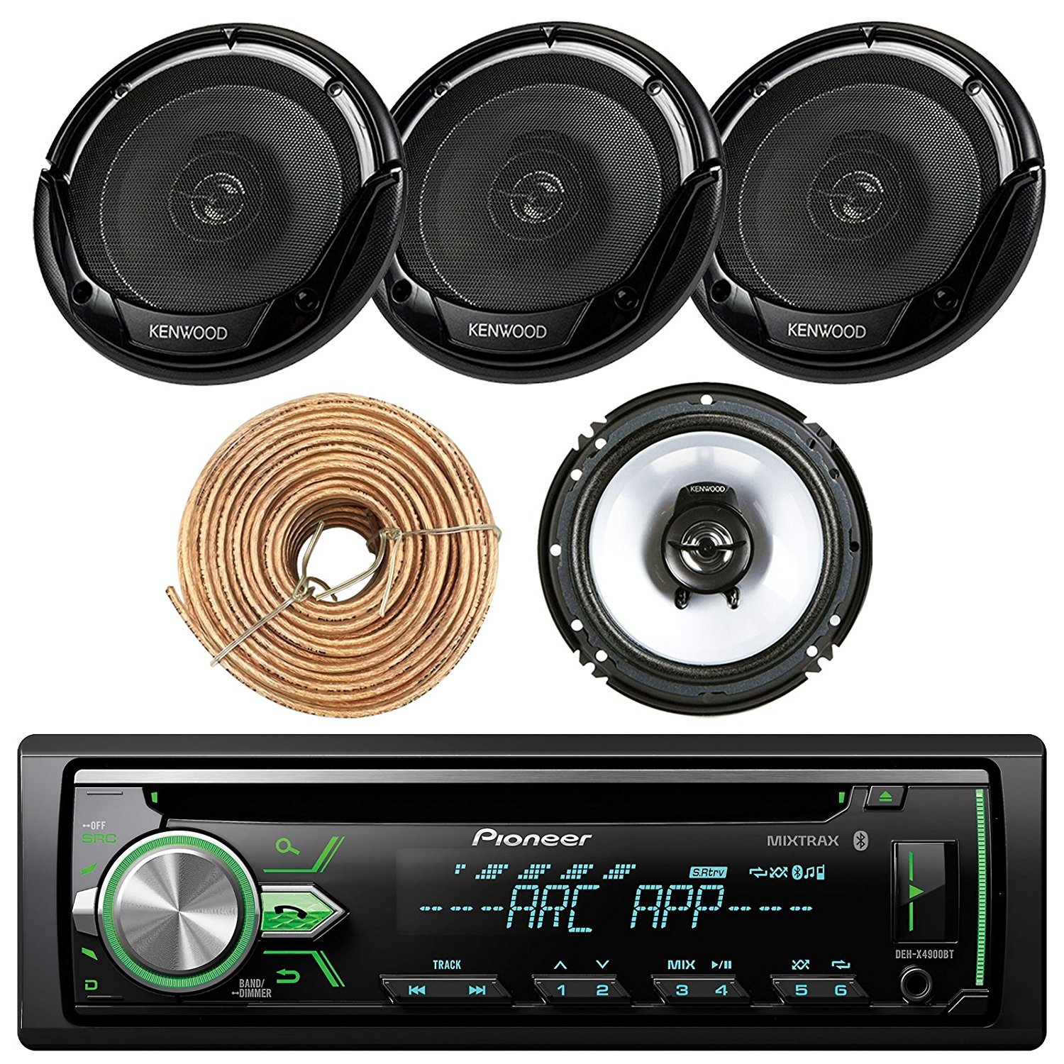 EnrockAutomotiveBundle Pioneer DEHX4900BT Car Bluetooth Radio USB AUX