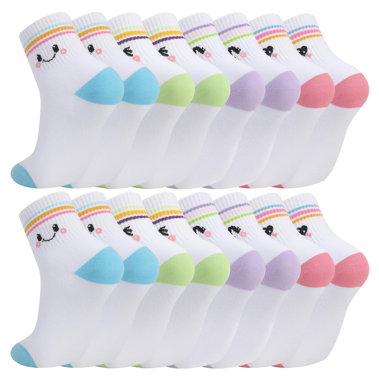 Jspupifip Girls Crew Athletic Socks