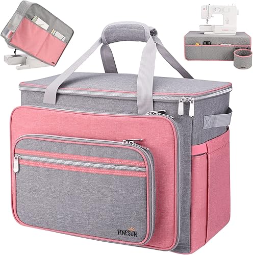 FINESUN Caja de coser, estuche para máquina de coser Brther, bolsa para máquina de coser individual, estuche de transporte para máquina de coser 3