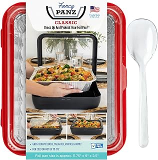 Fancy Panz Red - Classic - Reusable Foil Pan Holder - Made in USA