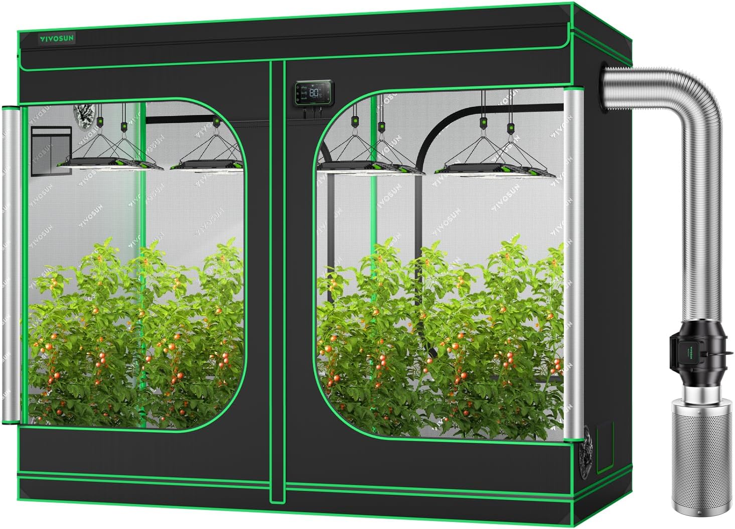 VIVOSUN S848 4x8 Grow Tent Smart Kit with AeroLight, 100W