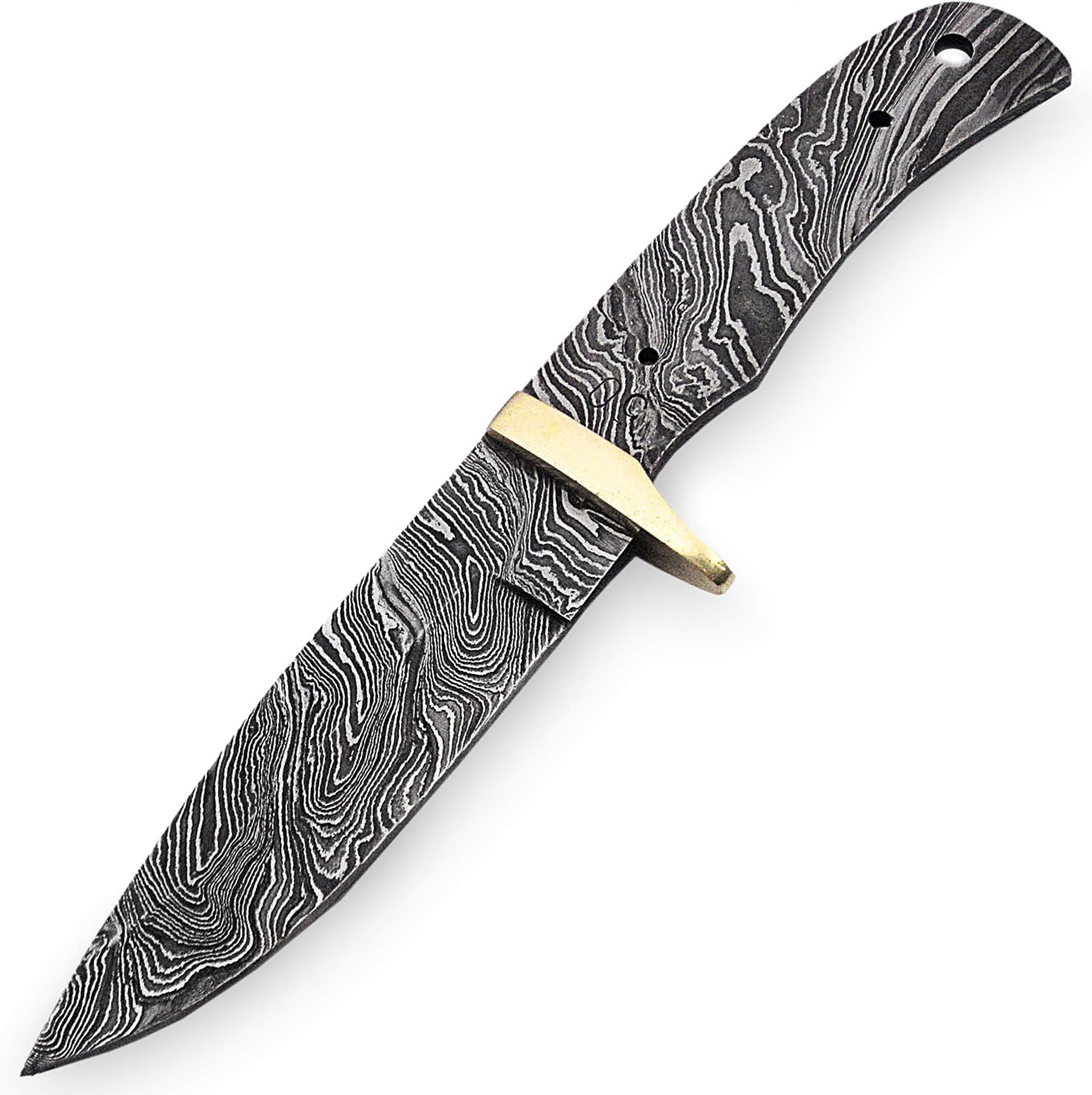 Hand Forged Damascus Steel Blank Blade 9.00" with Bolster as Knife Making Supplies by CANUSA | AB02