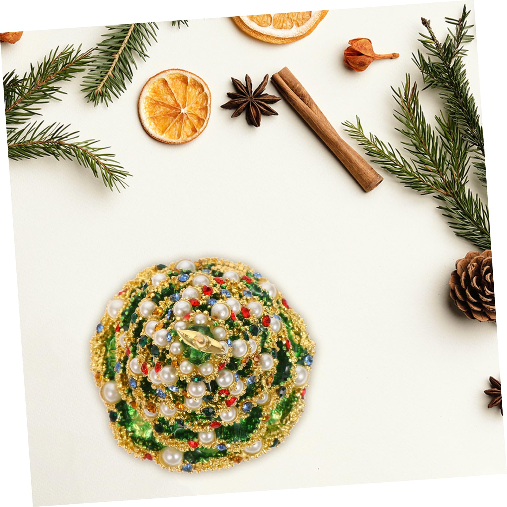 Amosfun 5 Bandejas Lisas para Guardar Joyas Decoración Navideña Caja para Guardar Baratijas Artículos Navideños para El Hogar