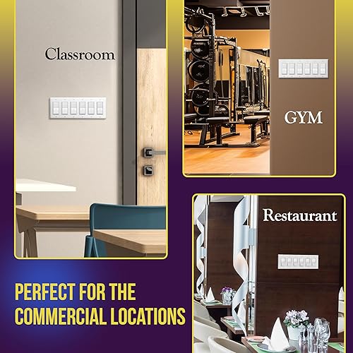 Miniatura 6 de Enerlites decorador de policarbonatoGFCI, tamaño estándar, irrompible, Blanco, 8836-W