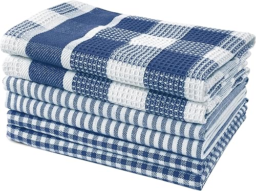 Miniatura 77 de LANE LINEN Juego de toallas de cocina y paños de cocina de 12 piezas - 100% algodón, toallas de cocina y de té de secado rápido de 18" x 28