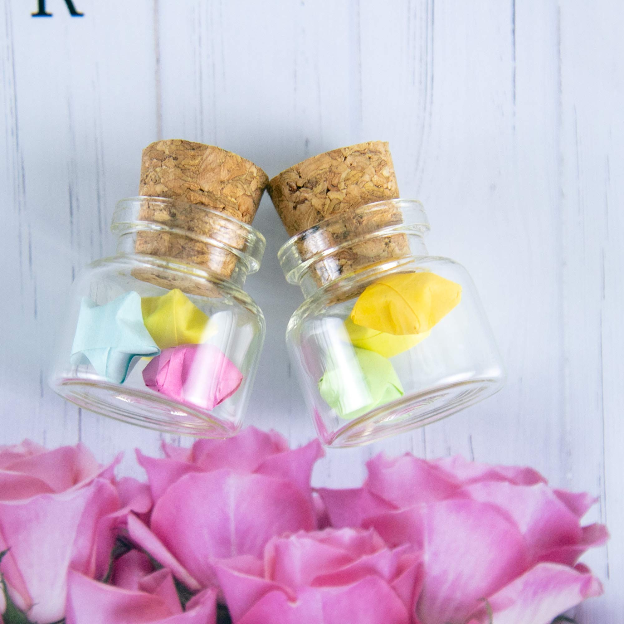 12pcs10ml Mini Botellas de Cristal Transparentes con Corcho Frascos de Vidrio Vacíos Transparentes Frascos Botellas Decorativas Lindas con Corcho (12,10ml)