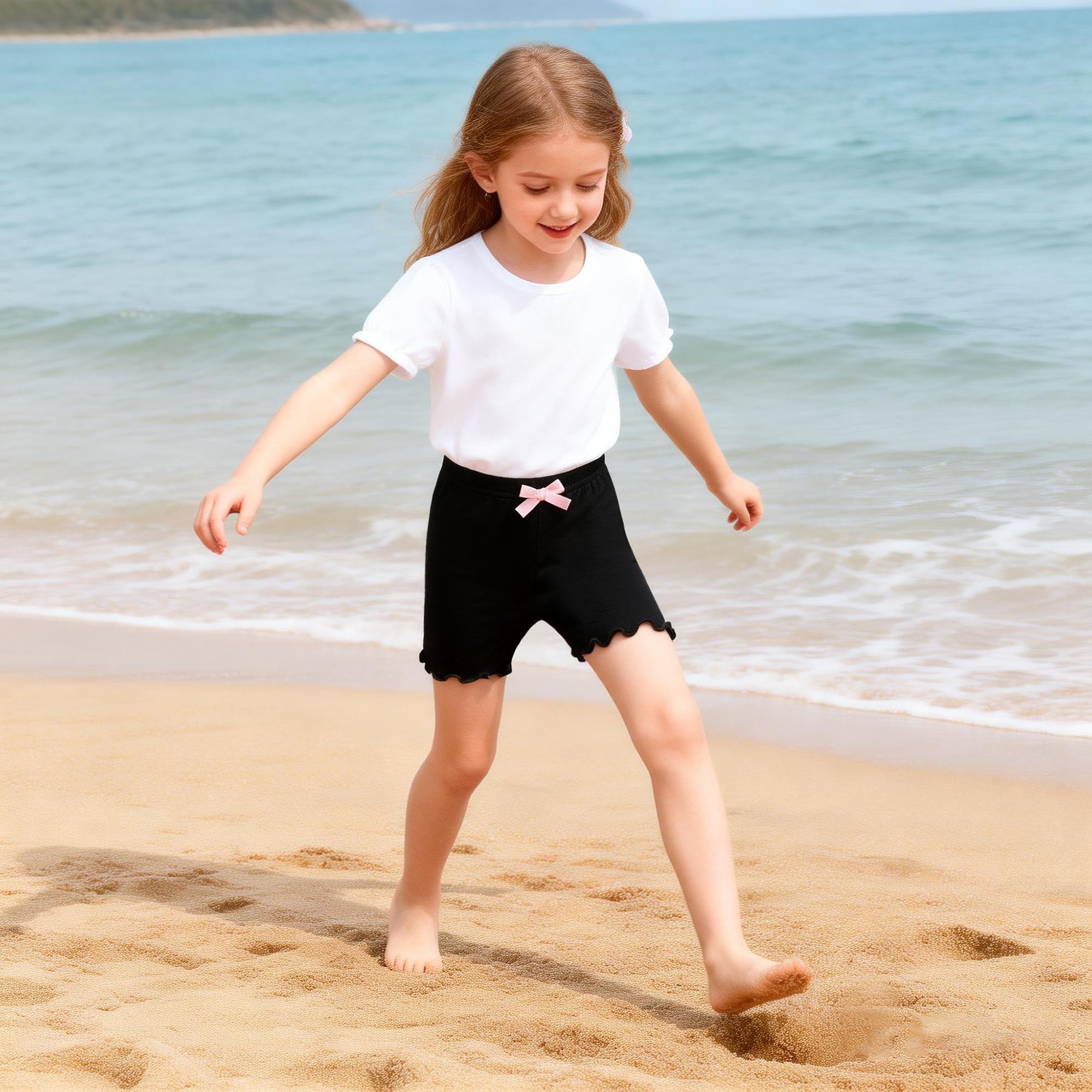 Chicduo Confezione da 12 pantaloncini da bici per ragazze bambino Cartwheel pantaloncini per bambini sotto vestito pantaloncini estivi di sicurezza