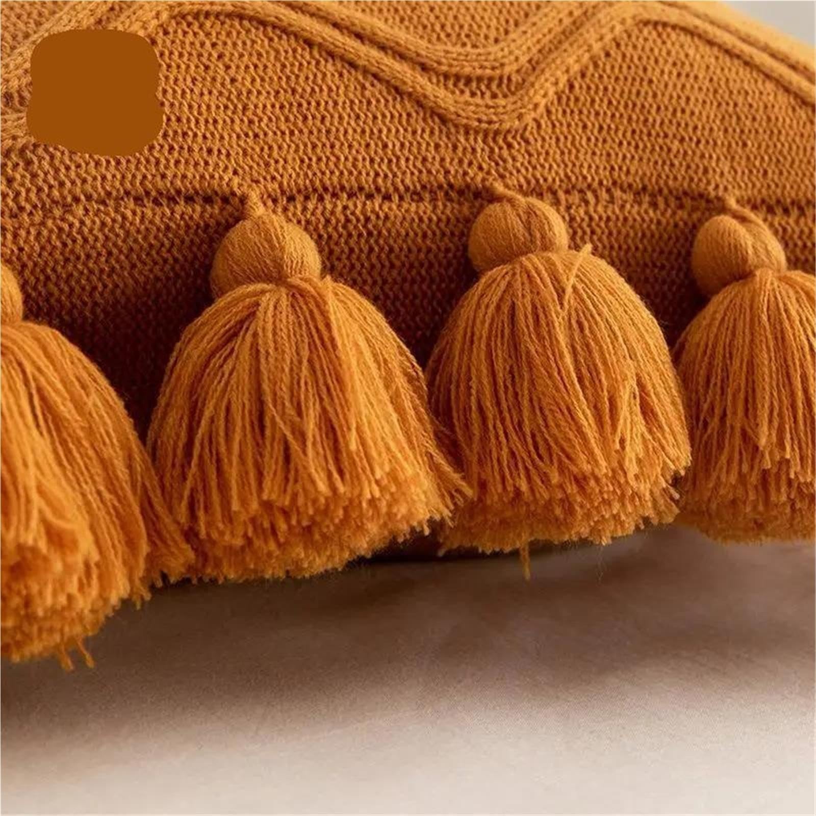 Gestricktes Rüschenkissen, Dekoratives Kissen for Zu Hause