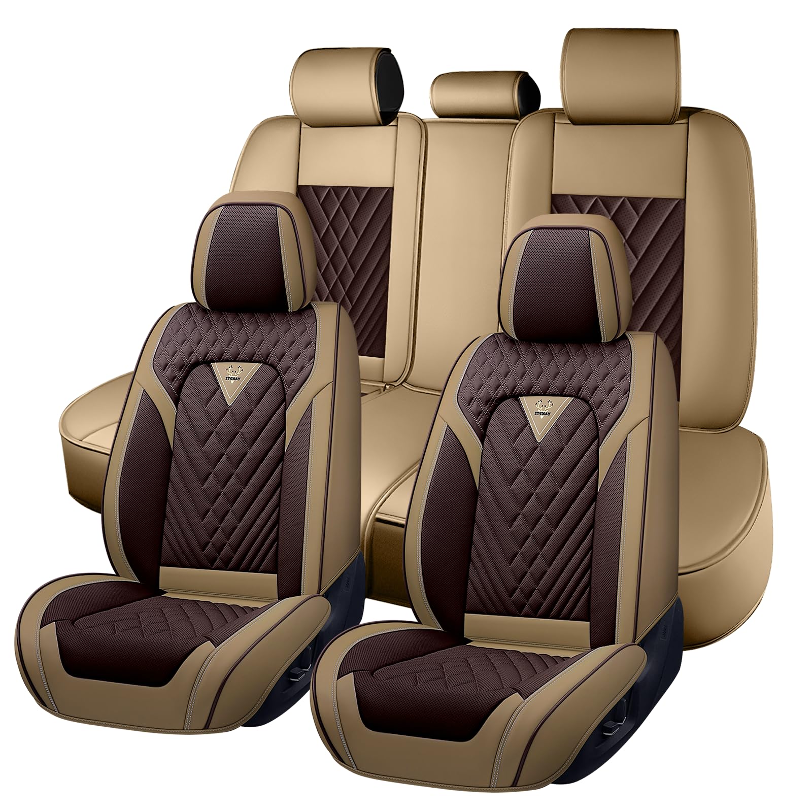 JYDJ Car Seat Cover for Ford F-350 2000-2024, Comfortable, Durable Leather Seat Cover, All Weather Sports Automotive Interior Accessories(Standard 5