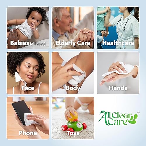 Miniatura 7 de Toallitas para bebé, toallitas sin perfume a granel para piel sensible, grandes, suaves, duraderas y 99% de agua, suaves e hipoalergénicas para