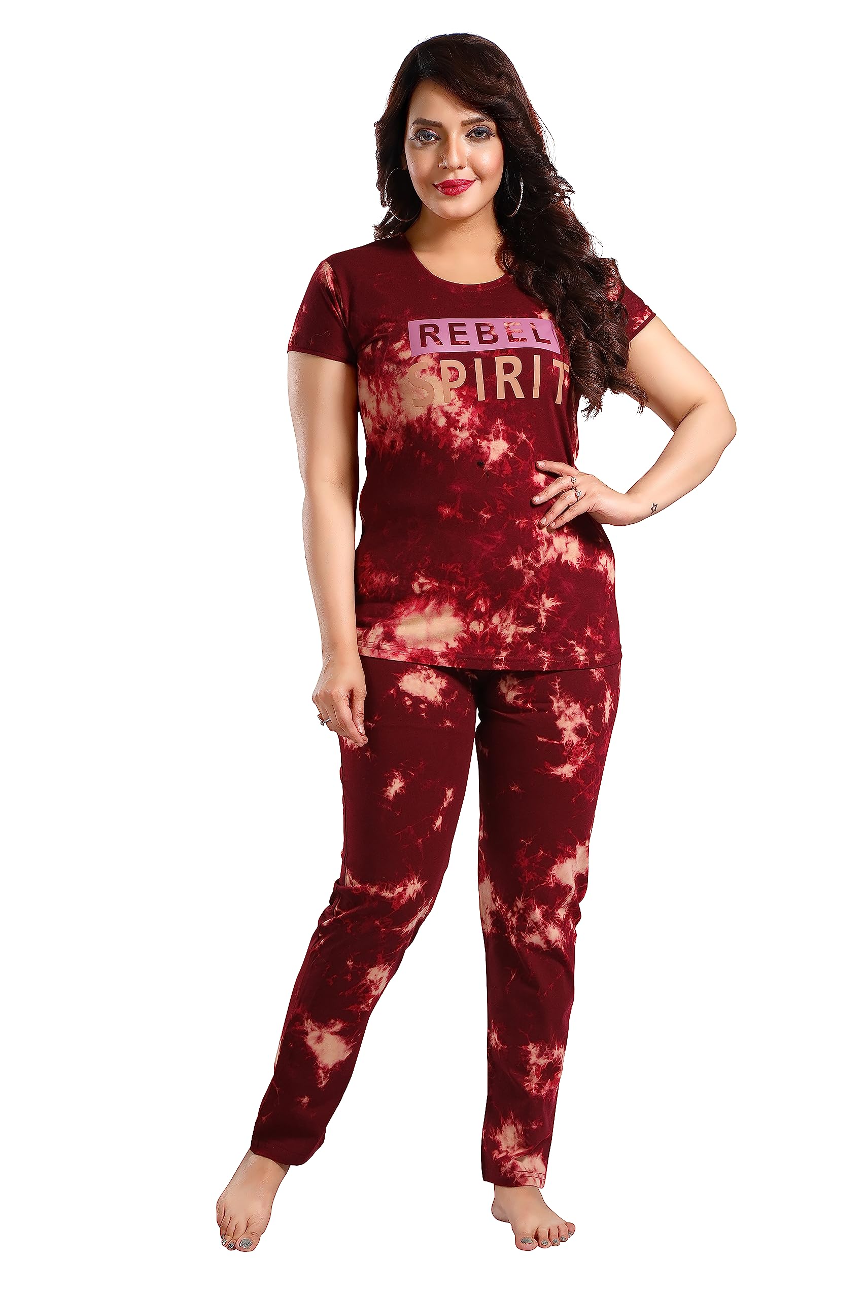 trundz TIE & DYE Pyjama & T-Shirt Night Suit Set-picture-1