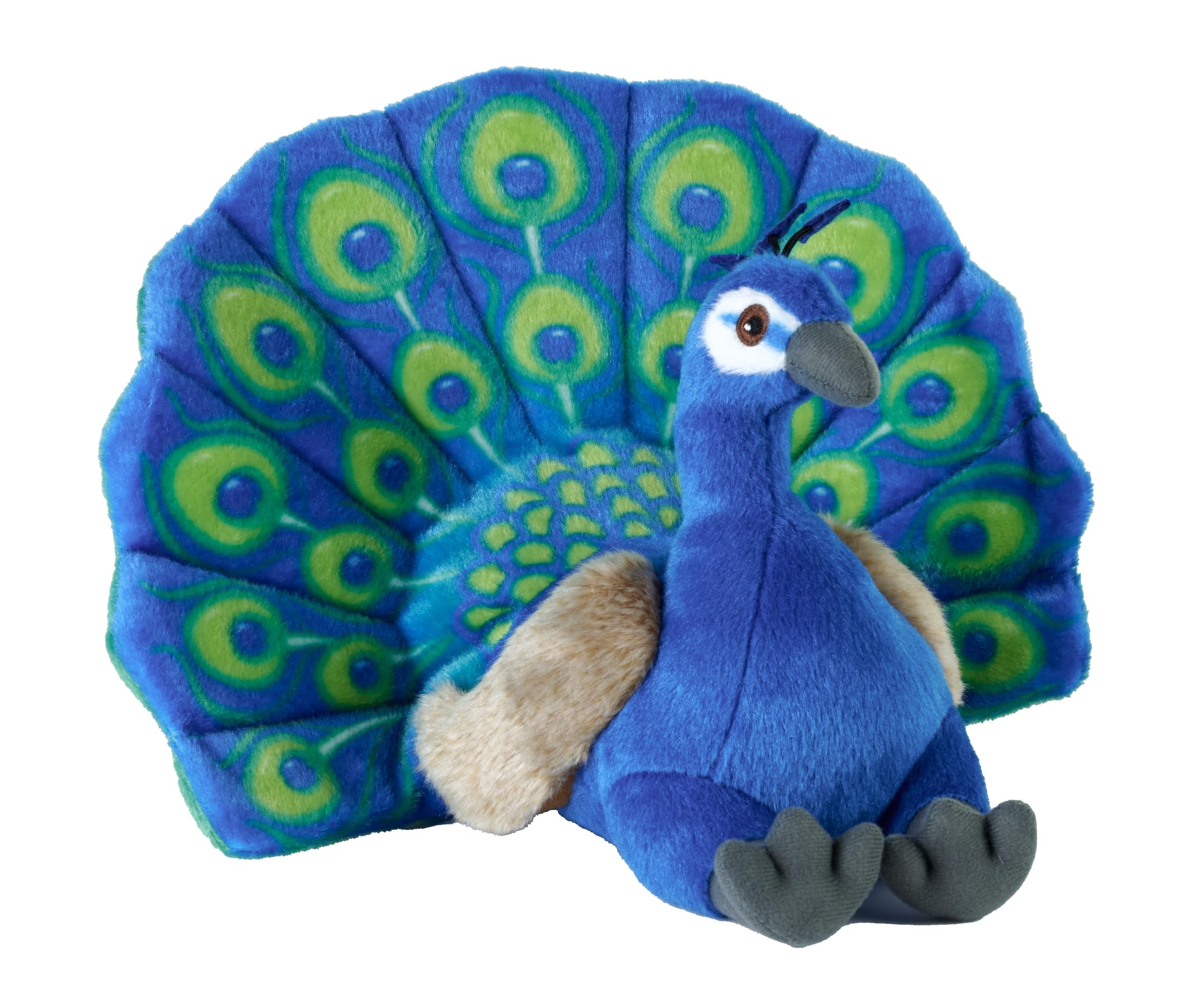 Wild Republic Cuddlekins Eco Peacock, Stuffed Animal, 12 Inches, Plush Toy, Fill is Spun Recycled Water Bottles, Eco Friendly