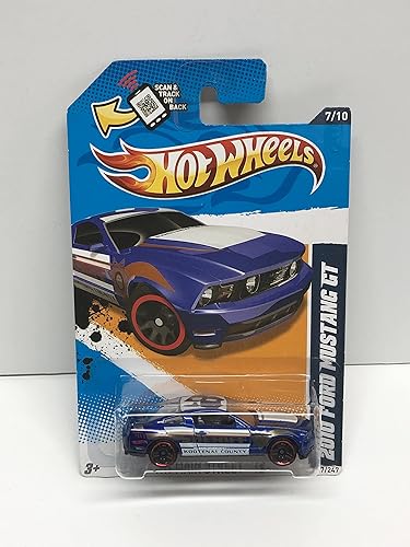 2012 Hot Wheels 2010 FORD MUSTANG GT SHERIFF BLUE die-cast 167247