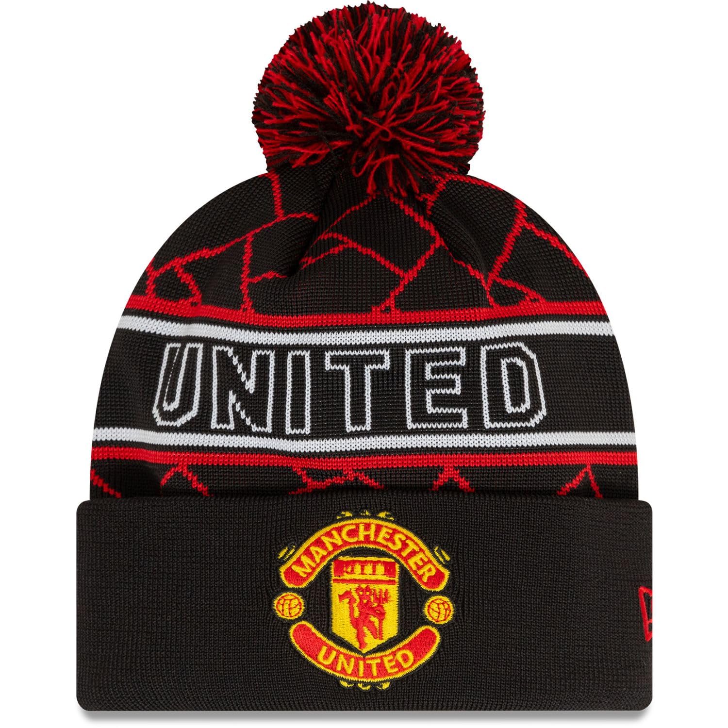 New Era Winter Sport Knit Beanie - Manchester United - One Size Black