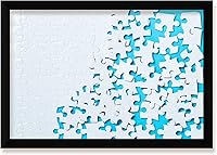 Vista 1 de wallsthatspeak Marco de rompecabezas, negro, 25x20