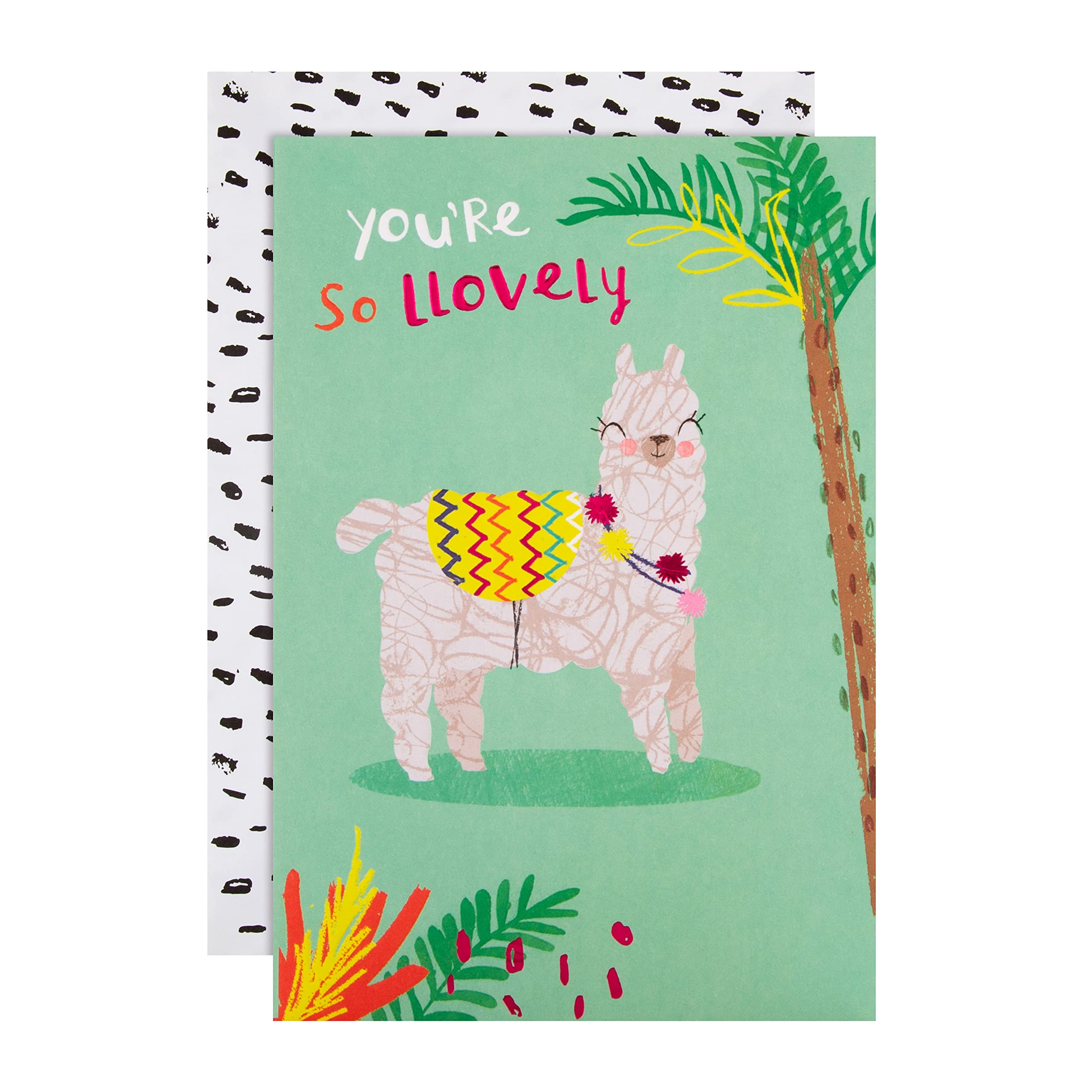 Hallmark Any Occasion Card - Contemporary Quirky Llama Design