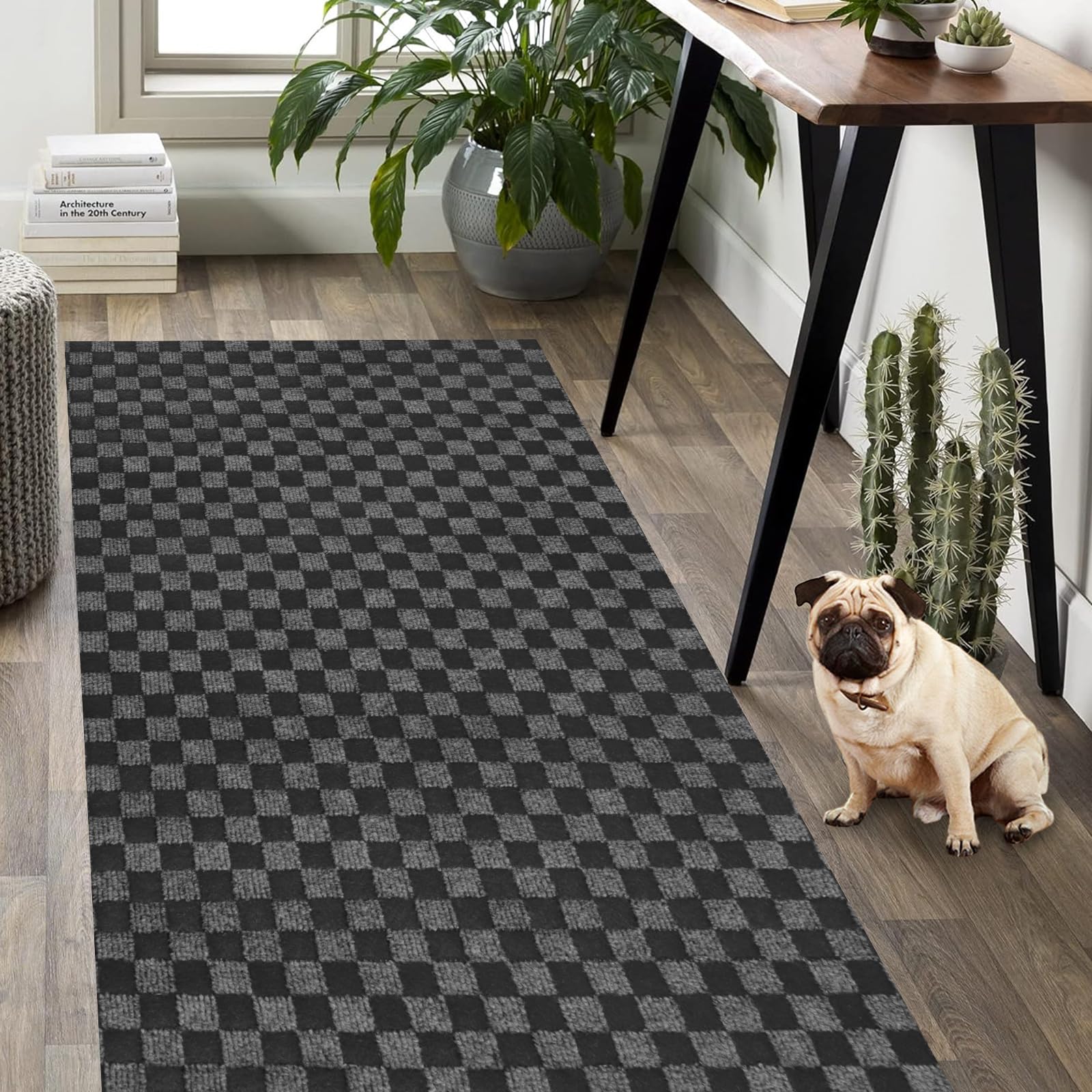 Weidear Hallway Runner Rug with Rubber Backing, Laundry Room Rug Non Slip, Washable Outdoor Indoor Rug Carpet Runner, Customized Area Rugs Mat for