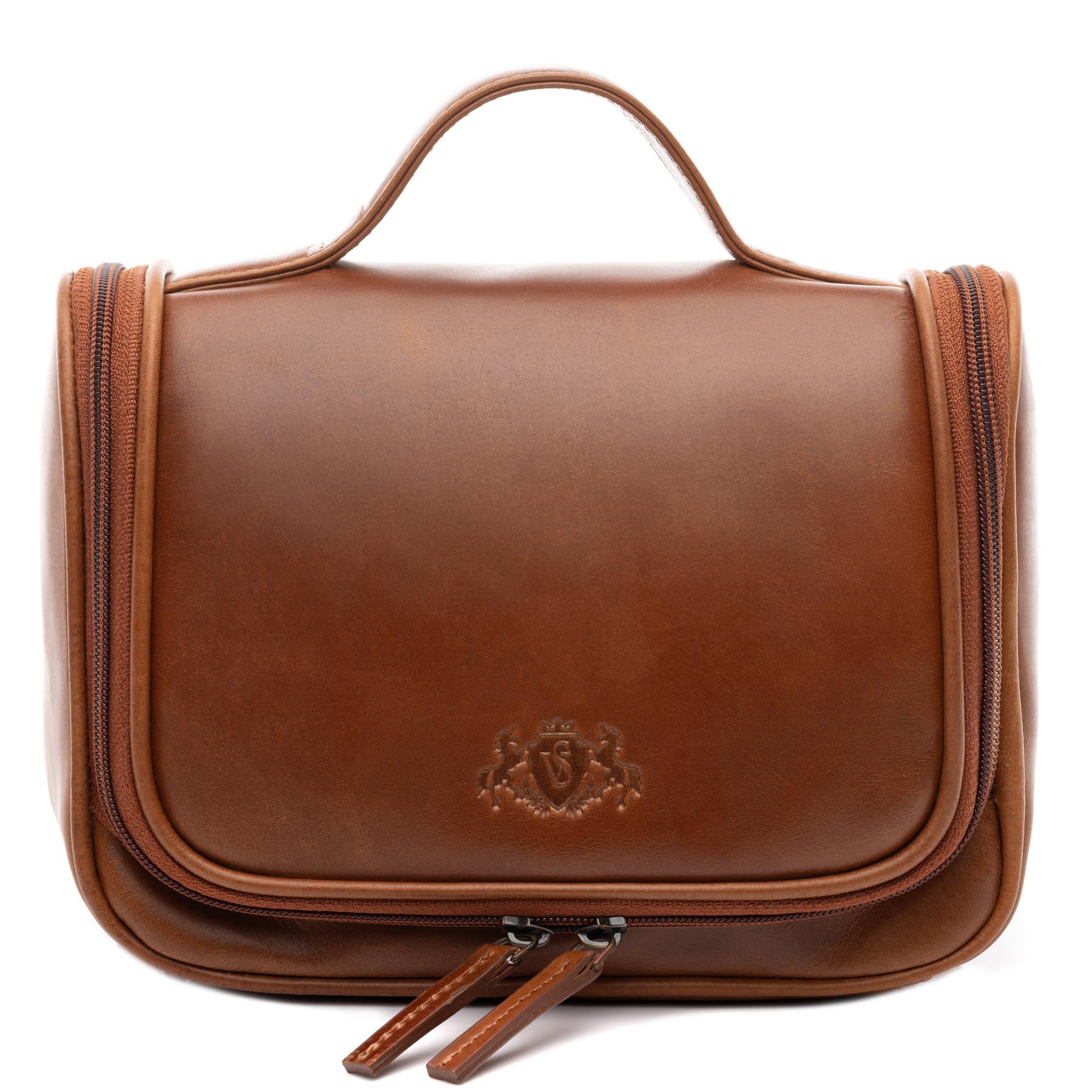 SID & VAIN® borsa toiletry vera pelle Dexter piccolo borsetta necessaire Toilette pochette beauty case da Viaggio uomo donna marrone prodotto artigianale