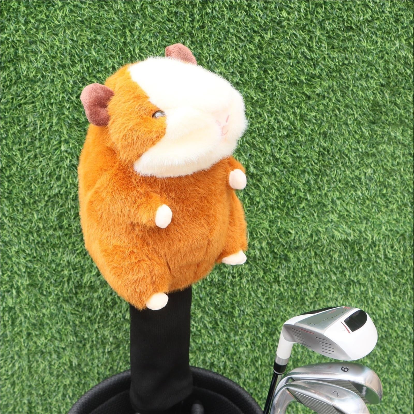 Capybara Golf Schlägerkopfhüllen, Golfschlägerhaube Kuschelweiche Schutzhülle Aus Plüsch Golferinnen