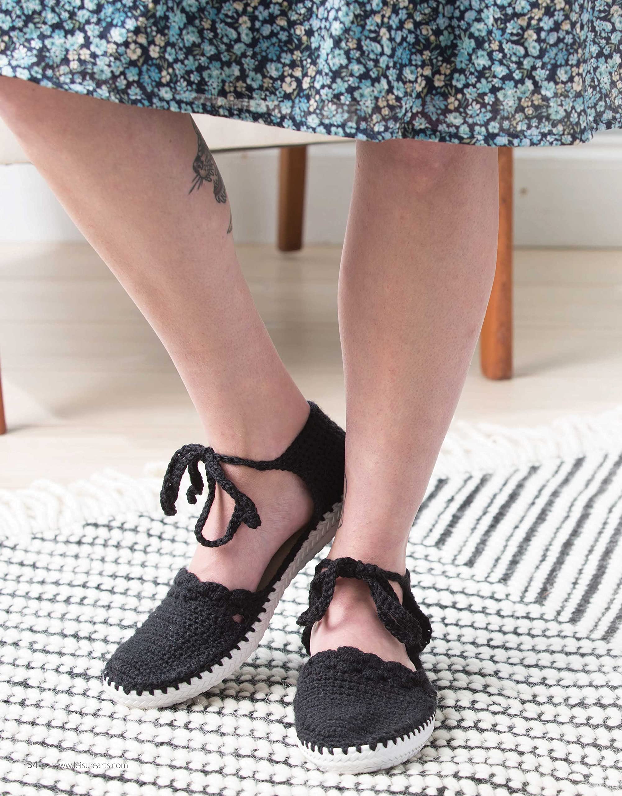 Livre de Crochet Leisure Arts pour Se Détendre et Créer de Jolis Chaussons