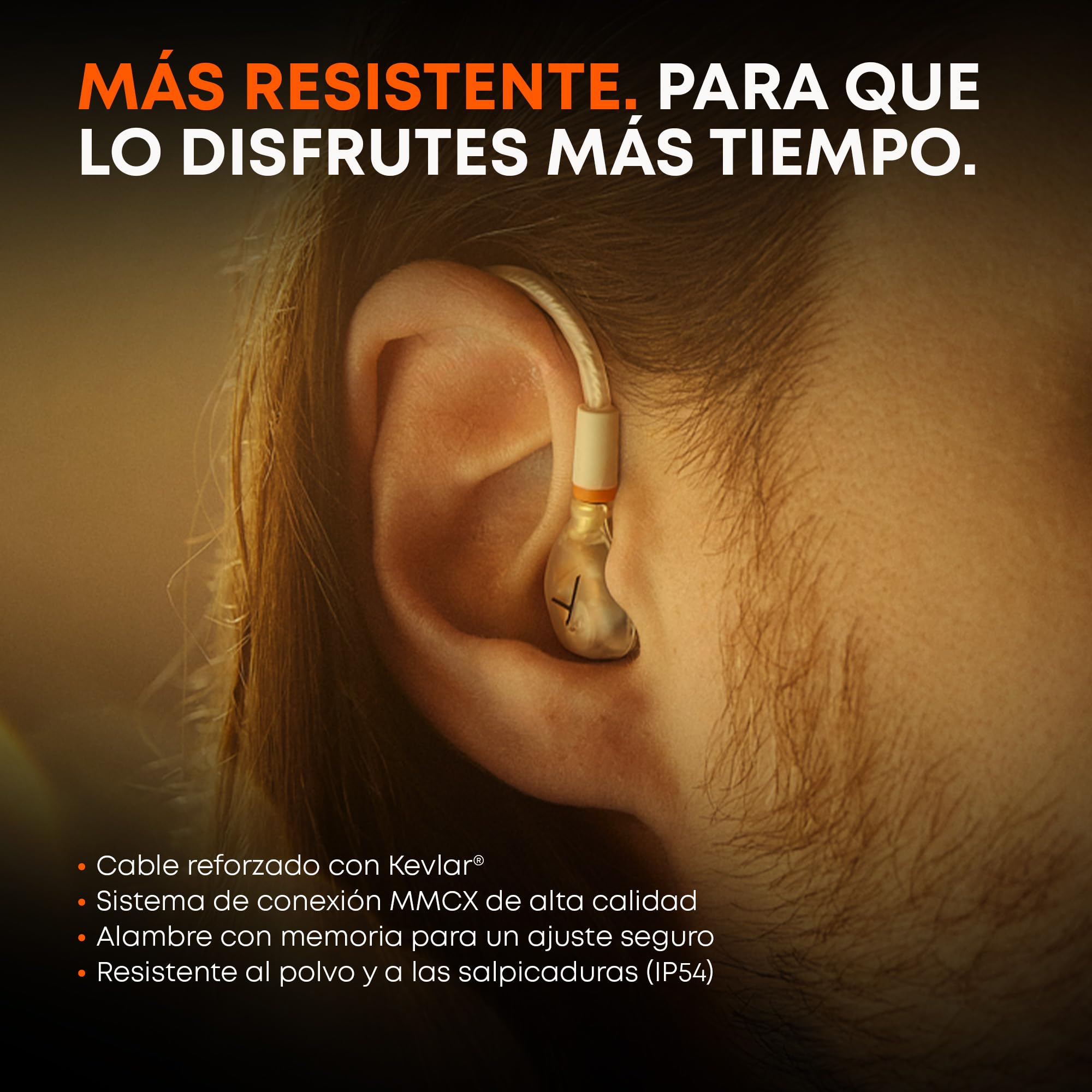 beyerdynamic DT 30 IE Monitor intraauricular Profesional para Escenario y ensayos | Aislamiento acústico pasivo de hasta 39 dB, ajuste ergonómico, cable MMCX extraíble, color transparente