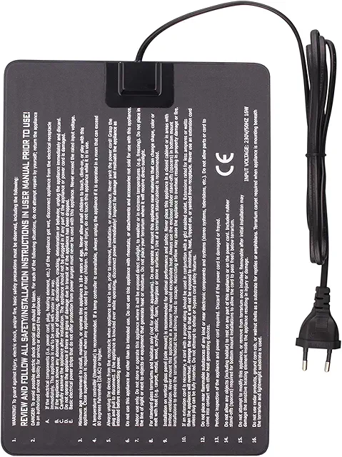 DERNORD Heizmatte Terrarium 16W Wasserdicht - Wärmematte für Reptilien 20x30cm