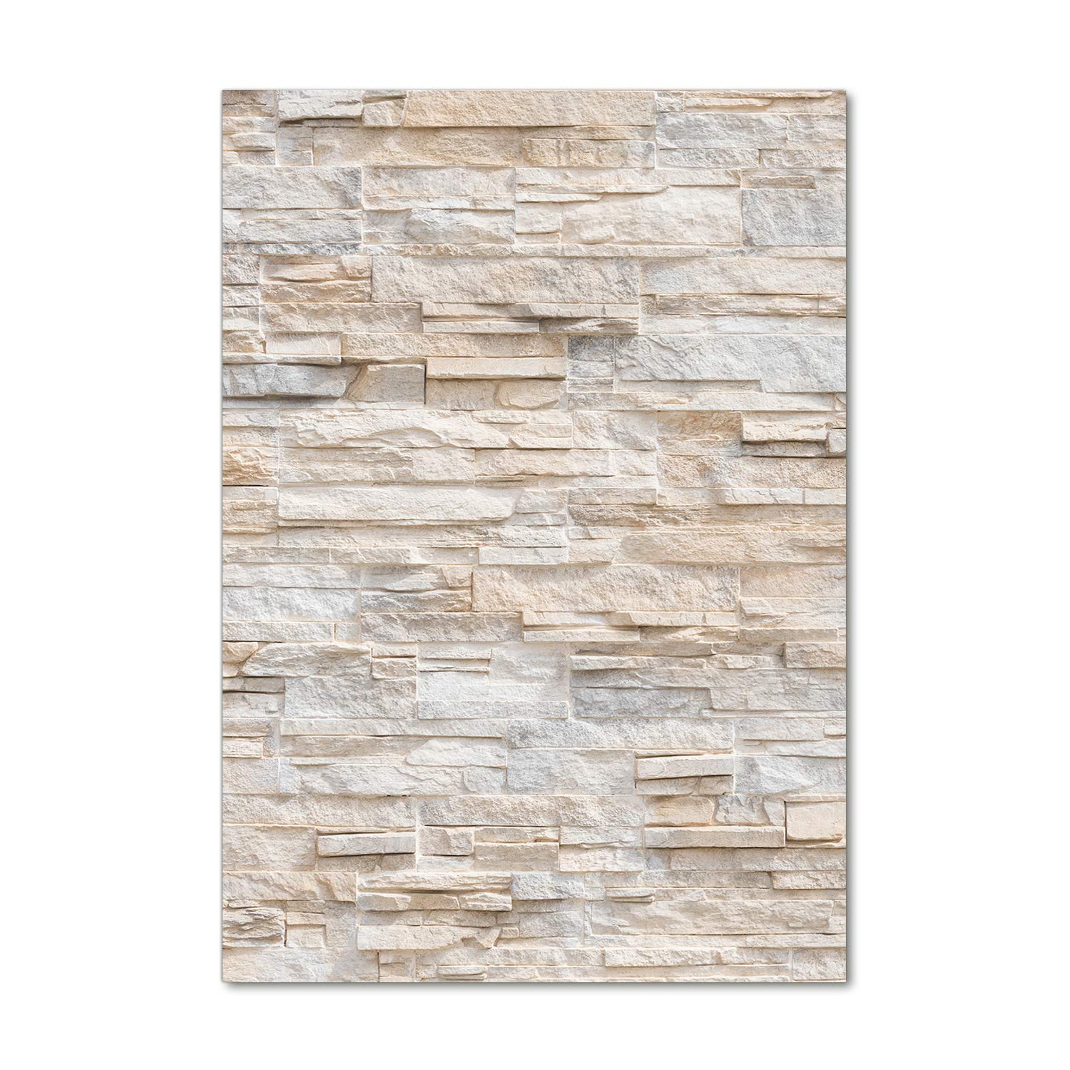 Mural Art Acrylique Tulup 70x100 pour Transformer un Mur Blanc en Briquetage Beige Cosy