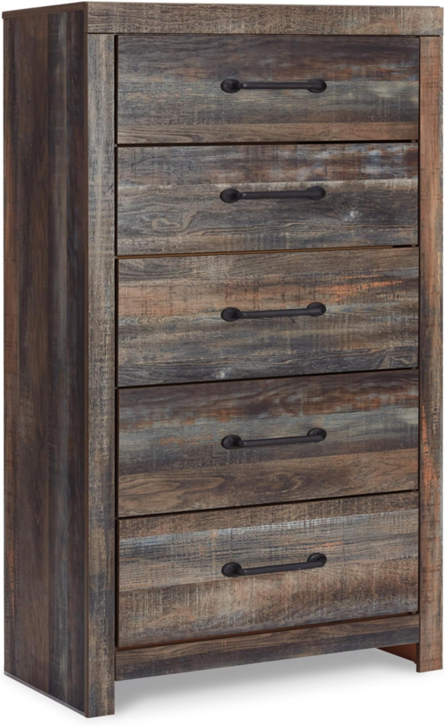 Drystan Casual 5 Drawer Chest, Dark Brown & Gray