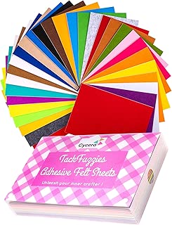 Assorted Adhesive Felt Fabric Set: 30 Unique Sheets 8x12 inch (20x30cm) with Handy Storage Container Case; DIY Crafts, Sewing, Decorative Projects - coolthings.us