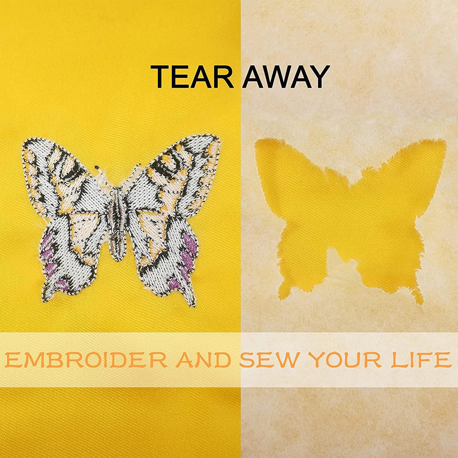 Tear Away Machine Embroidery Stabilizer Backing 24"x82' roll - White 3.5 oz for Machine Embroidery and Hand Sewing