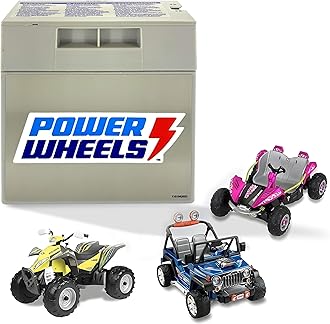 Impact Battery - 12 Volt Battery | Fits 12V Power Wheel Battery | Replaces 1001175653 00801-0638 00801-1869 | All Grey Rechargeable 12V Kids Car Battery - 12V 12Ah