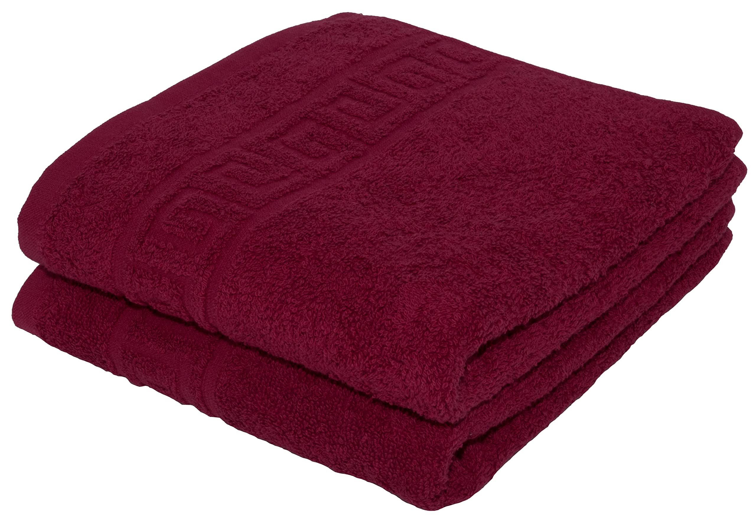 LIGHT TURQUOISE 2 X BATH TOWELS SET, 70X140 LARGE SIZE 100% NATURAL COTTON 500 GSM THICK ABSORBENT TOWEL, HOTEL QUALITY RINGSPUN — view 32