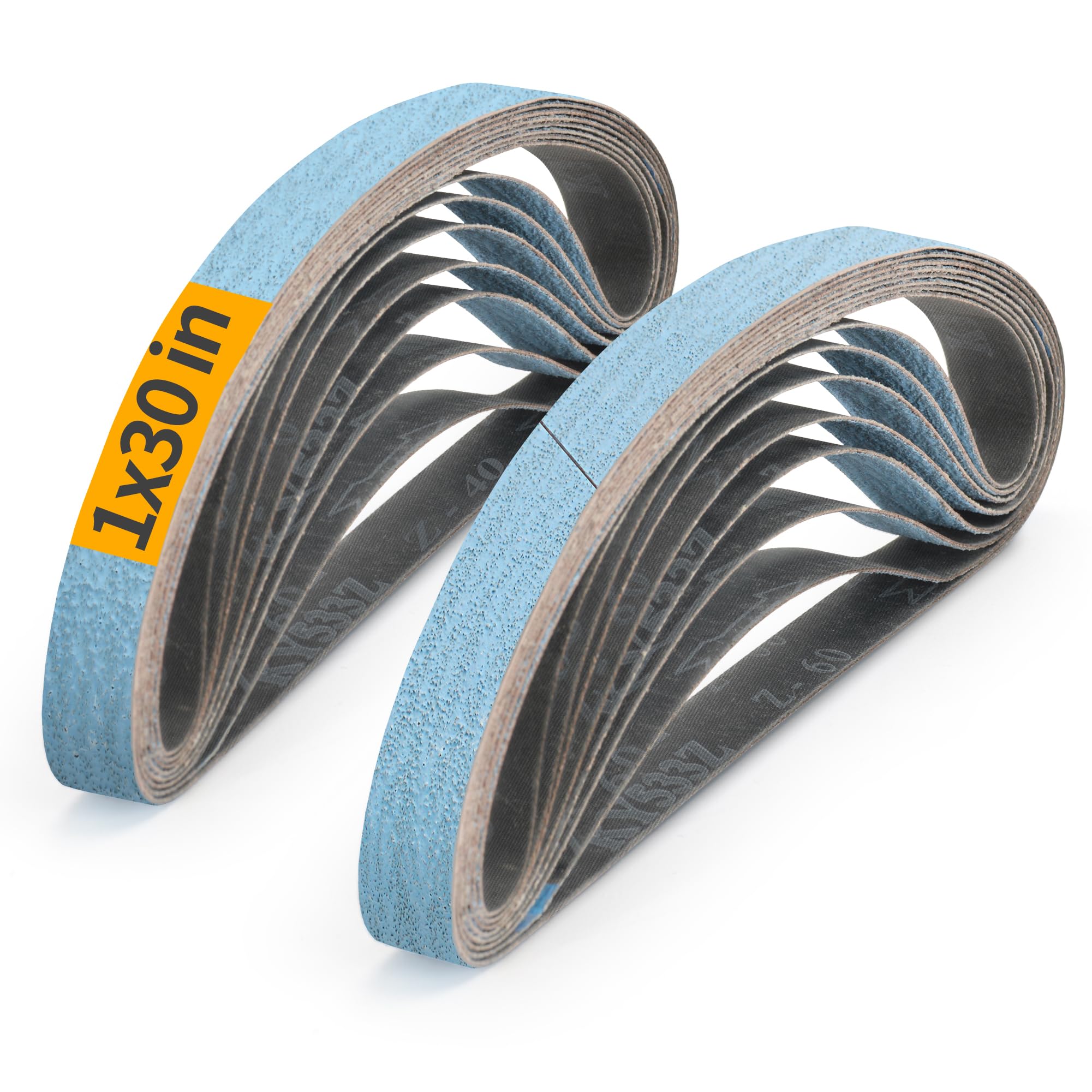 16 nastri abrasivi in zirconio da 25 x 762 mm, 4 graniglie (40/60/80/120), 4 ciascuna, carta abrasiva a nastro resistente per metallo, legno, acciaio inossidabile