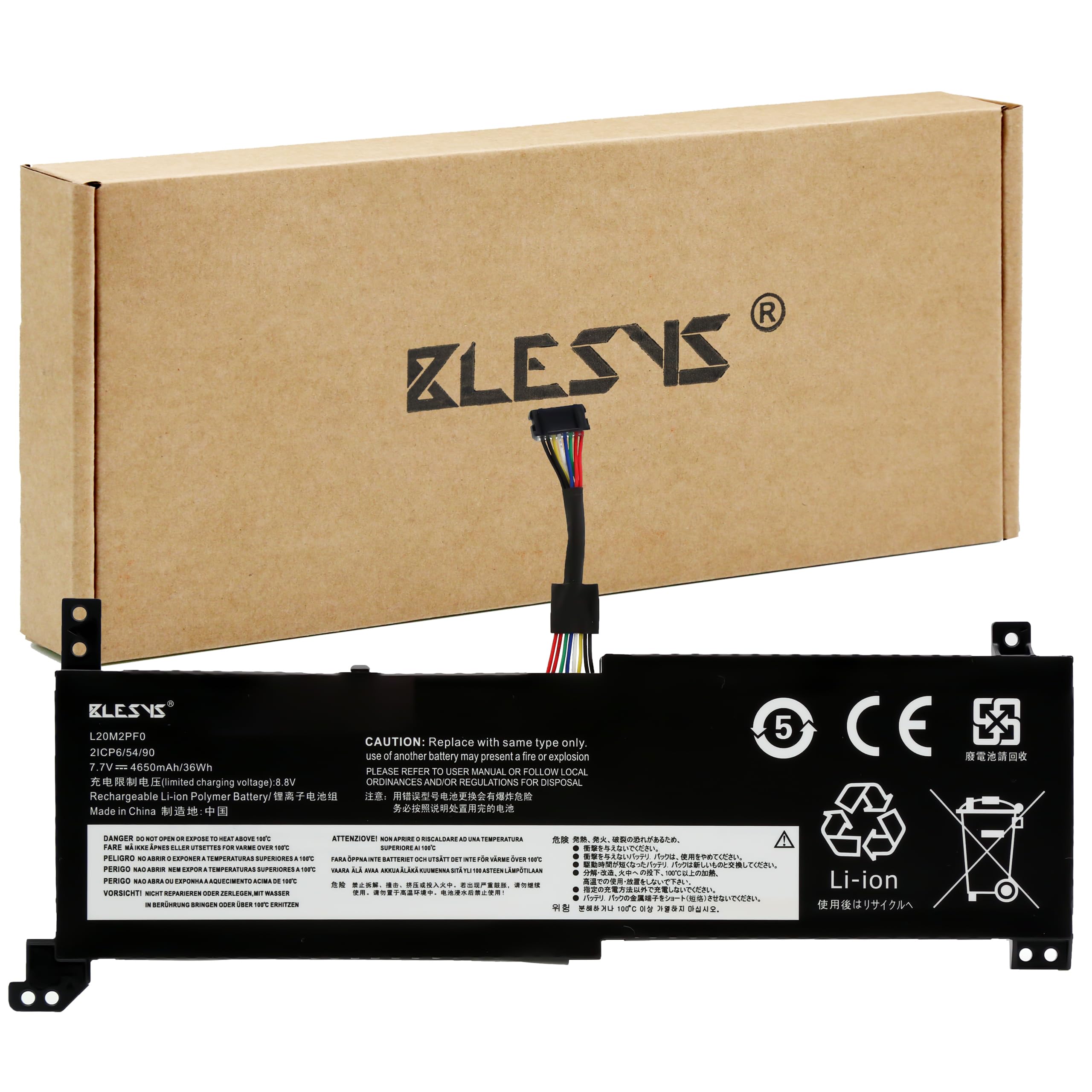 BLESYS L20C2PF0 L20B2PF0 L20M2PF0 L20L2PF0 L20M2PF8 Batteria per Lenovo Laptop 7,7V 36Wh