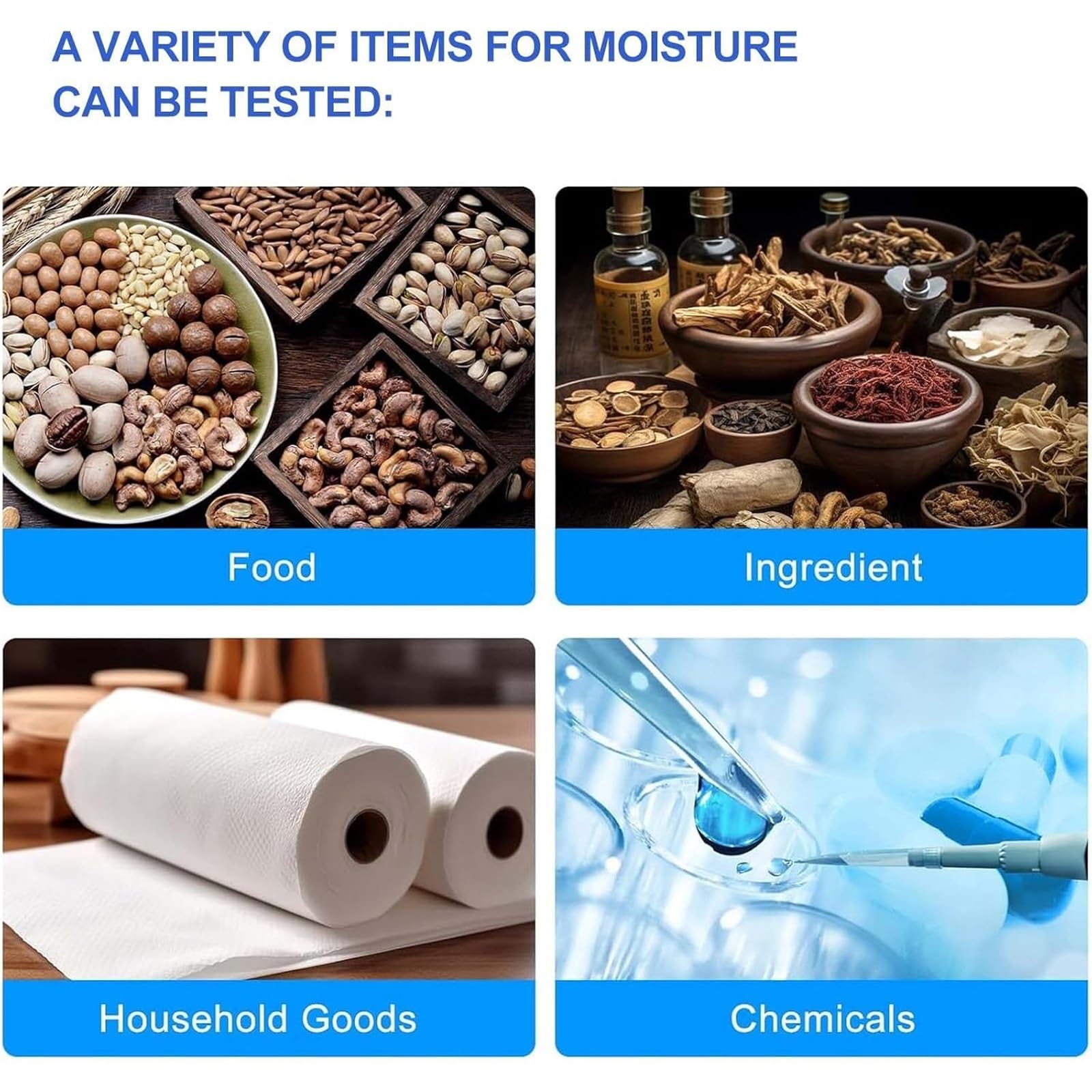 Humidimètre de haute précision, précision de 0,01 %, 3 modes de séchage, température réglable de 40 à 230 °C, analyseur d'humidité alimentaire pour laboratoire, nourriture, plantes