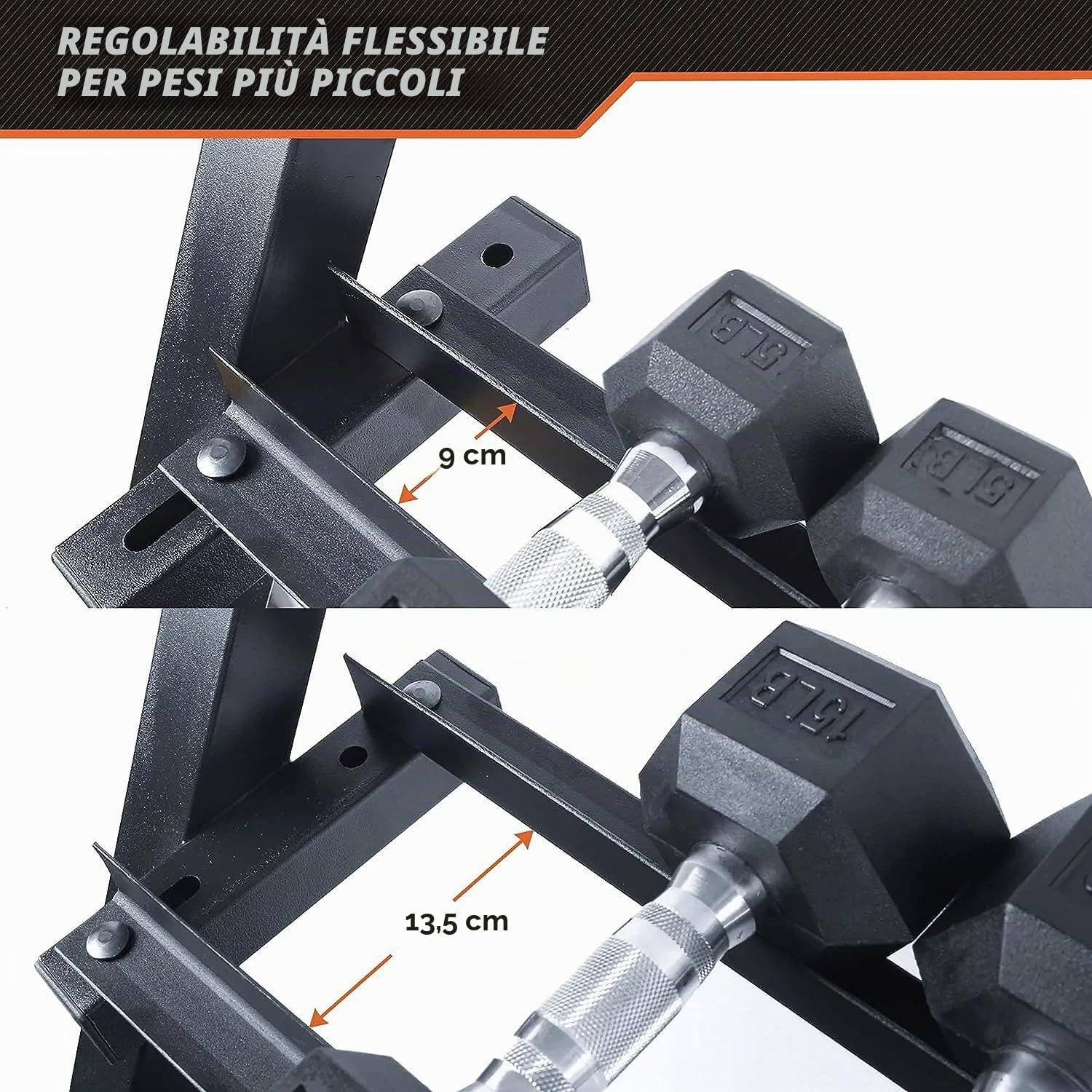 Zlinke Dumbell Rack Multilevel Weight Storage Organizer per Home Gym, peso rack per manubri, kettlebell, 1100LBS